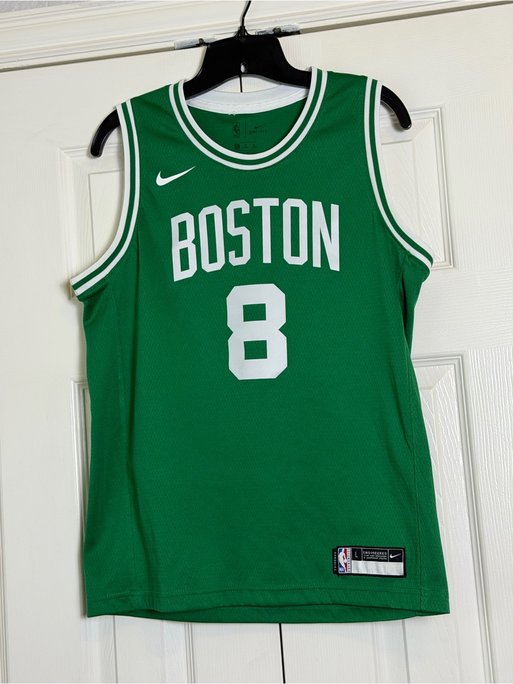 Nike Boston Celtics Green and White Dri-FIT Basketball Jersey- #8 Antoine Walker